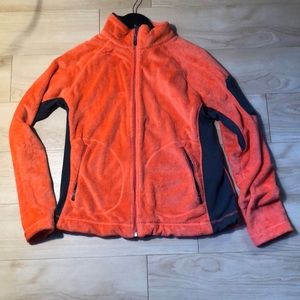 Columbia Soft Fuzzy Fleece Full Zip Orange Jacket - Women’s - Sz L